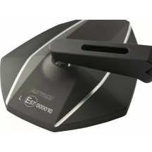 Espejo de extremo de manillar — Negro, Aluminio