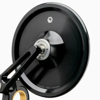 mo.view Classic espejo de extremo de manillar 60 mm — 99 mm, abrazadera 22 mm/1 in, negro