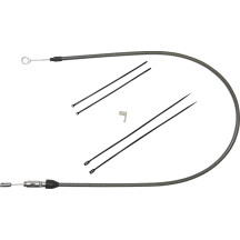 KARBONFIBR Cable de embrague superior con conector rápido — 86 cm (34"), 59 mm de recorrido, plateado