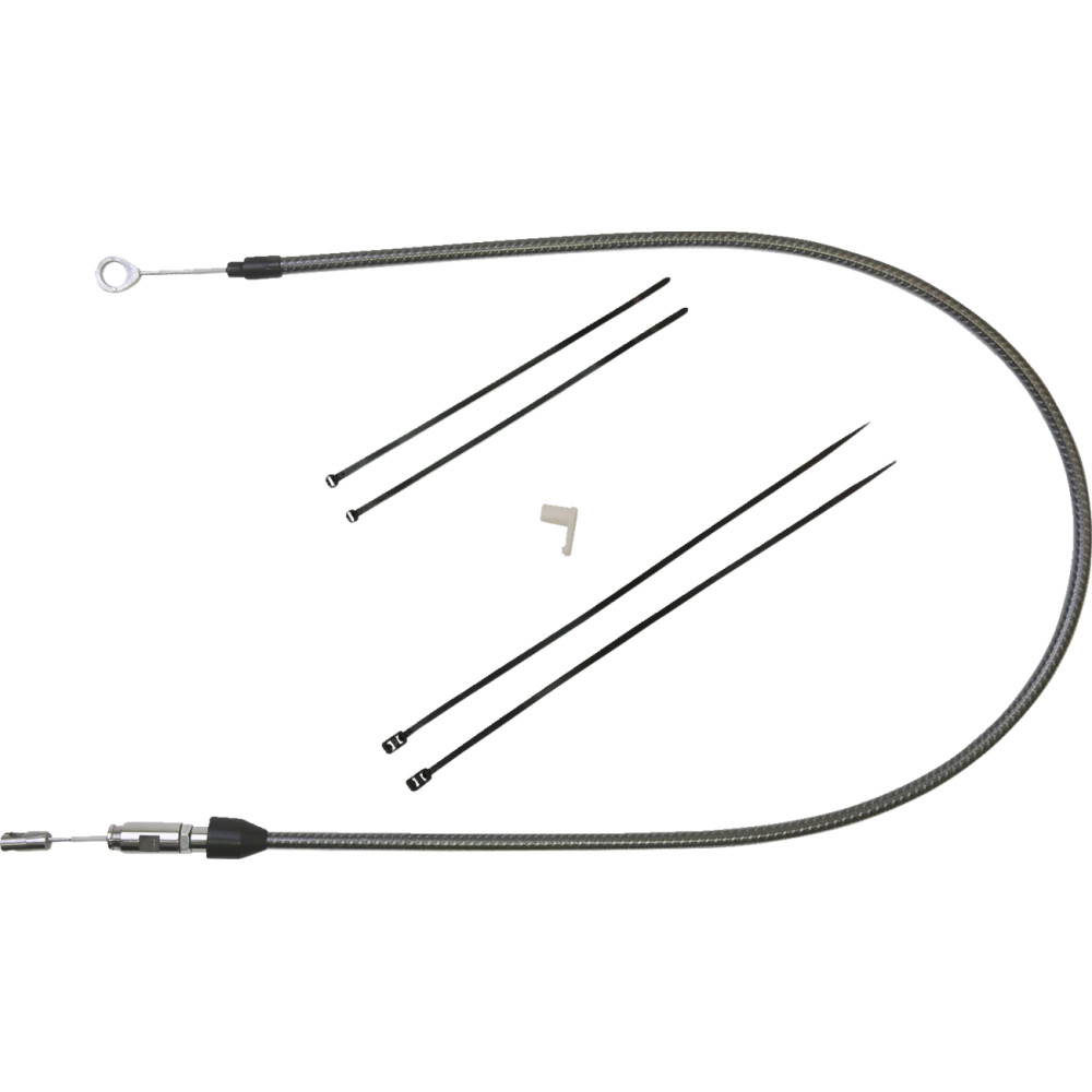 KARBONFIBR Cable de embrague superior con conector rápido — 86 cm (34"), 59 mm de recorrido, plateado