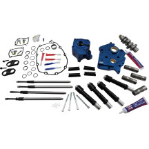 Cam Chest Kit for M8 — water-cooled, chain, gloss black pushrod tubes