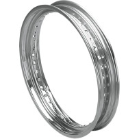 Rolled Edge Front Rim — 19x2.5, 40-hole, Chrome