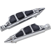 Stiletto Pegs — Driver, Male mount, Pair, Black, Chrome