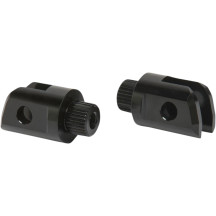 Montura estriada para estribo — Montaje para conductor, delantero, negro, par
