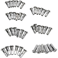 Replacement Nipples for Spoke Set — 0.866" overall length, 40-pack, Chrome, Silver