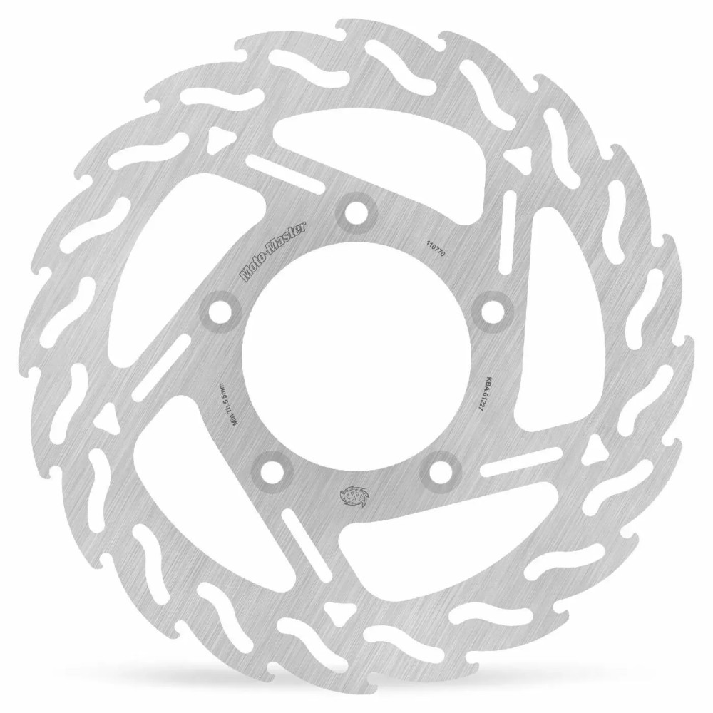 Rotor fijo Serie Flame — 300 mm, círculo de pernos 127 mm, 5 agujeros, plateado