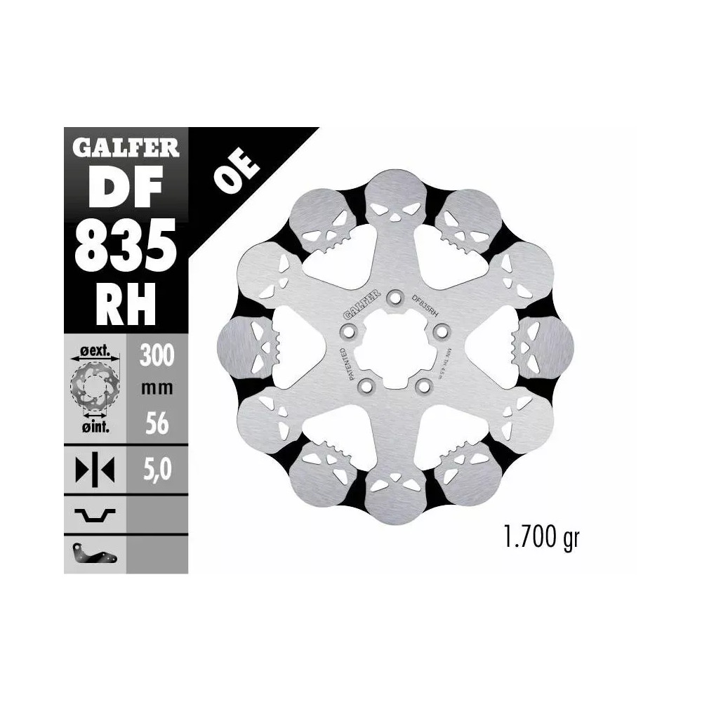 ROTOR DE FRENOS FIJO CALAVERA ROTOR DE FRENOS FIJO CALAVERA
