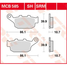 SH Series Sindered Rear Brake Pads