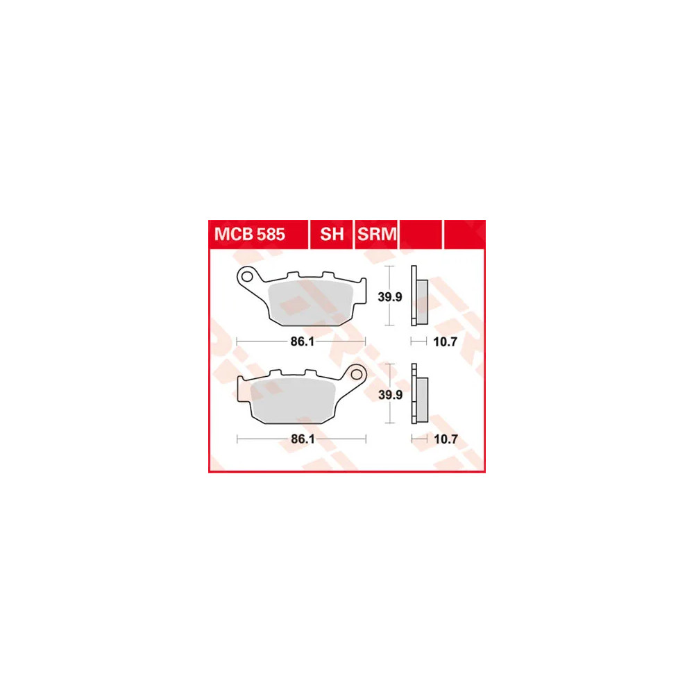 SH Series Sindered Rear Brake Pads