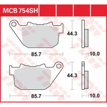 SH Series Sindered Rear Brake Pads