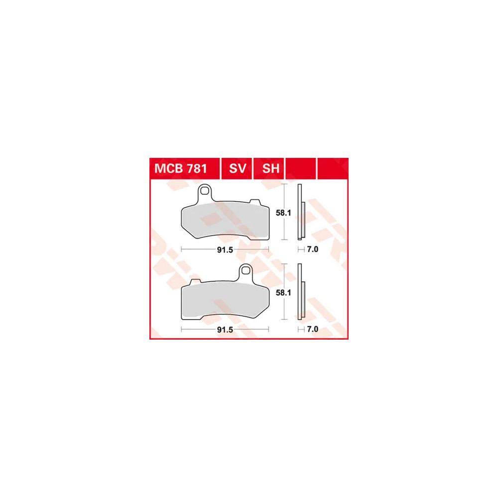 SH Series Sindered Rear Brake Pads