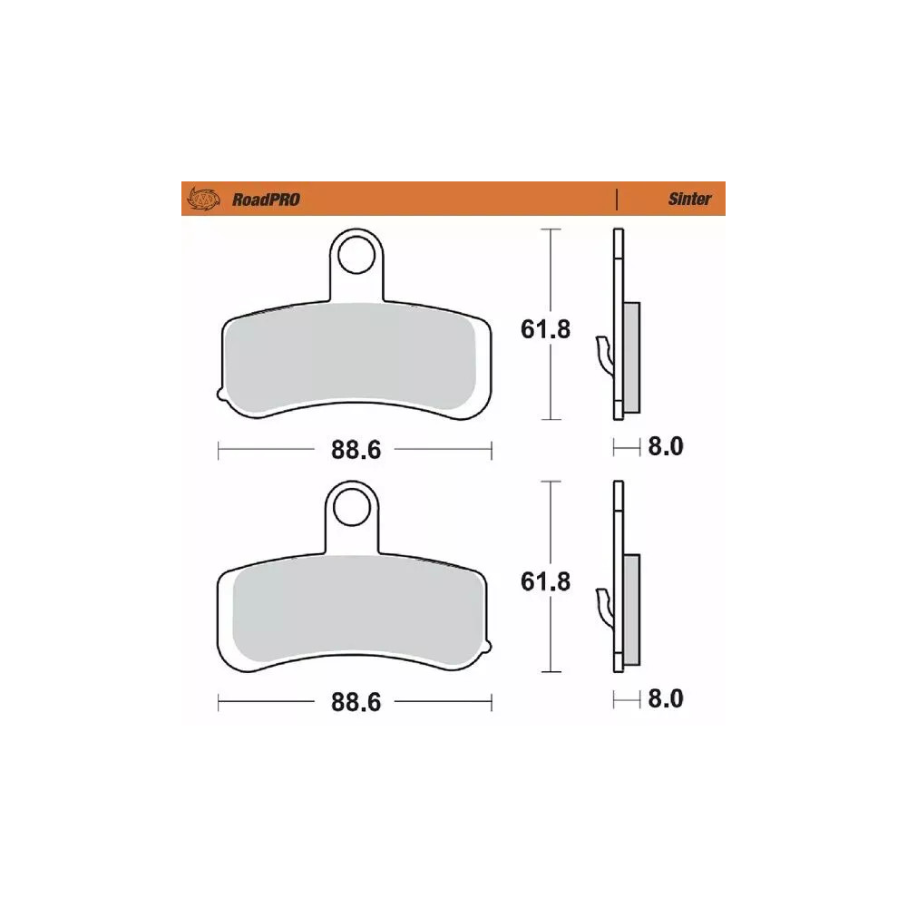 RoadPRO Sinder Brake Pad Front
