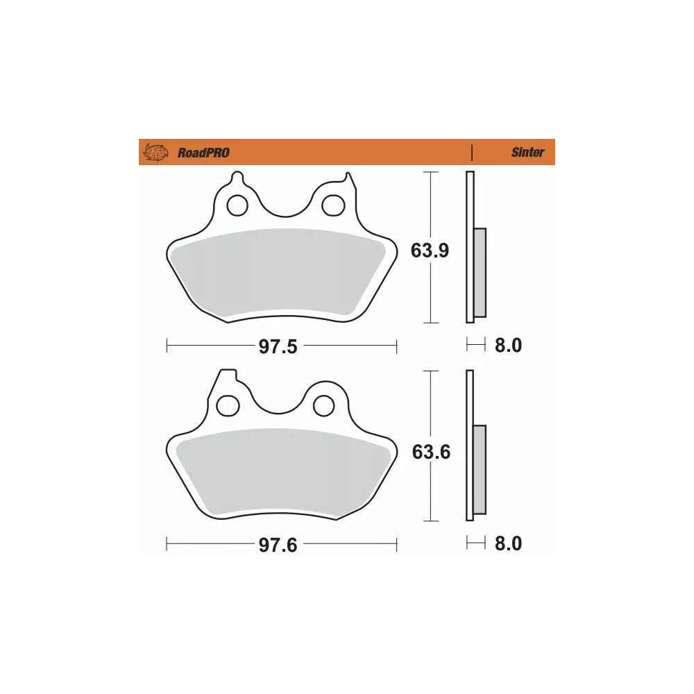 RoadPRO Sinder Brake Pad Rear