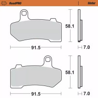 RoadPRO Sinder Brake Pad Front — 7.0 mm thickness