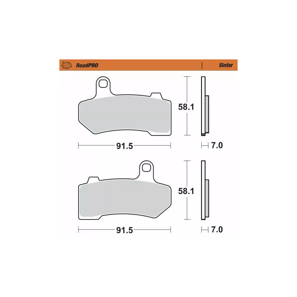 RoadPRO Sinder Brake Pad Front