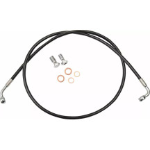 Kit de latiguillos de freno trenzados negros — 38 cm–43 cm (15"–17"), sin ABS