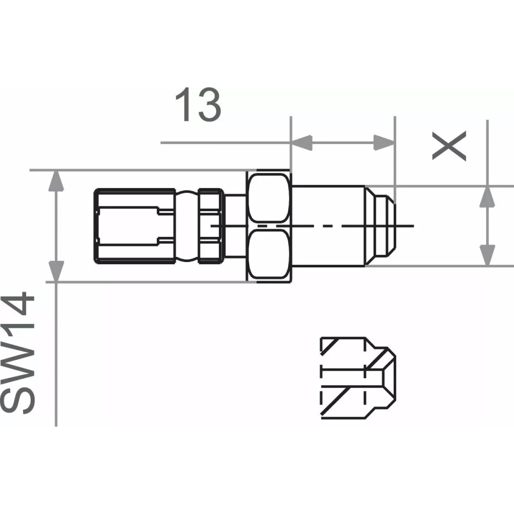 Varioflex Fitting — M10 x 1.25 Male, blue Varioflex Fitting — M10 x 1.25 Male, blue
