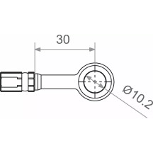 Banjo Varioflex Fitting — Black, Aluminum, Straight, MV10A00S