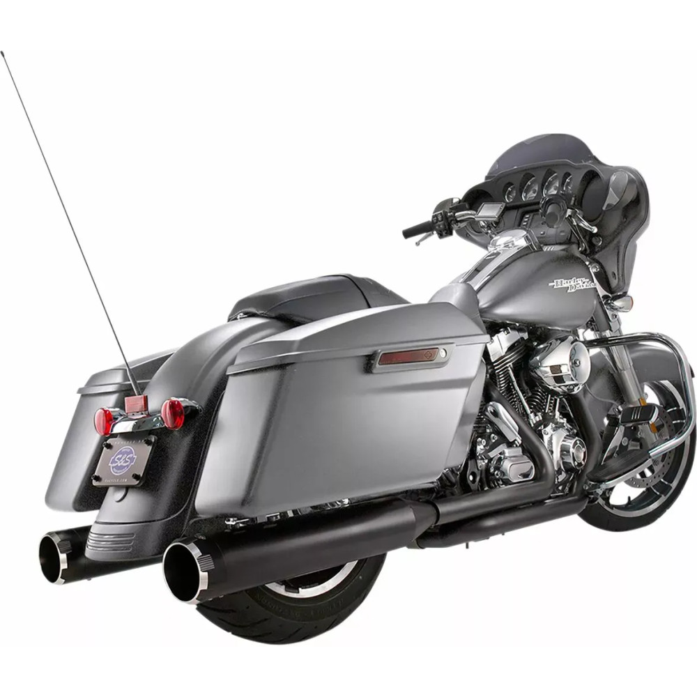 Mk45 EC Slip-On Mufflers — 4-1/2" OD, Thruster end cap, Black