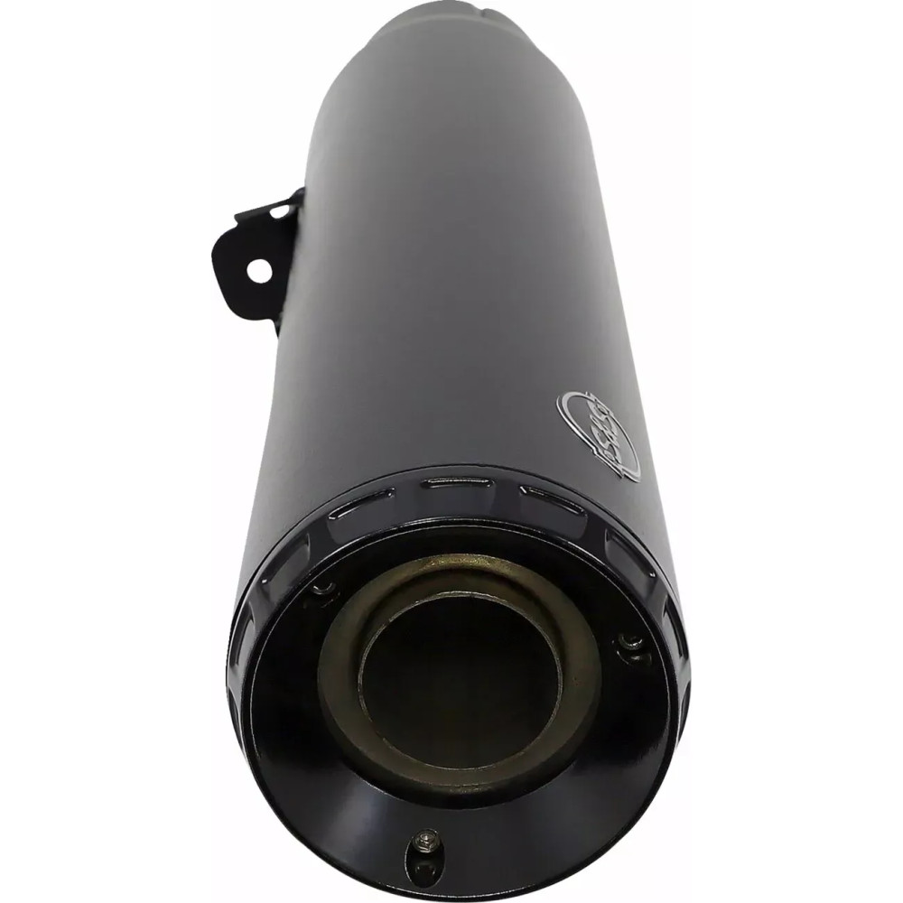 Grand National Slip-On Mufflers — 11.5 cm (4-1/2") outer diameter, right-side, matte black