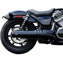 Grand National Slip-On Mufflers — 11.5 cm (4-1/2") outer diameter, right-side, matte black