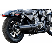 Grand National Slip-On Mufflers — 11.5 cm (4-1/2") outer diameter, right-side, matte black