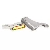 Intermitentes LED para manillar — 12 V, montaje en manillar, cromado