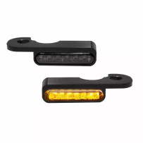 Intermitentes LED para manillar — 12V, par, negro, E-marked