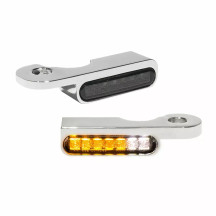 LED Handlebar Turn Signals — 12 V, handlebar, Chrome