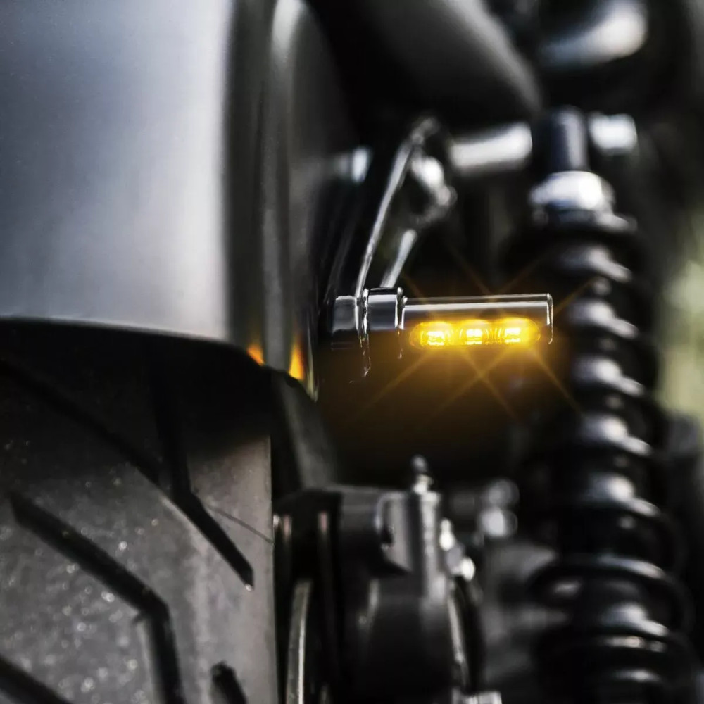Intermitentes LED Winglets — Trasero, Negro, Ámbar, Par