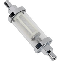 Clear Fuel Filter — for 7.9 mm (5/16\") fuel line, chrome