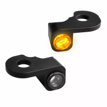 NANO Series Handlebar Turn Signals — Front left & right, 12V, Black