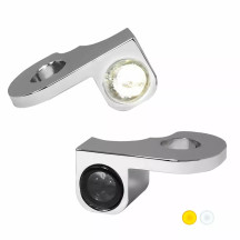 NANO Series Handlebar Turn Signals — 12V, with position light, chrome