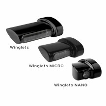 NANO Series Winglets Turn Signals — Ultra-Mini, 12V, Black