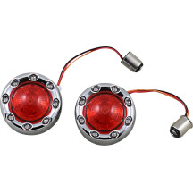 ProBEAM® Rear Bullet Ringz™ — casquillo 1157, rojo, cromado