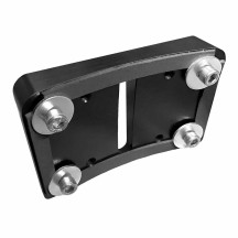 Soporte para matrícula — Compatible con todos los modelos HD 99-17 con pilotos traseros OEM, Negro