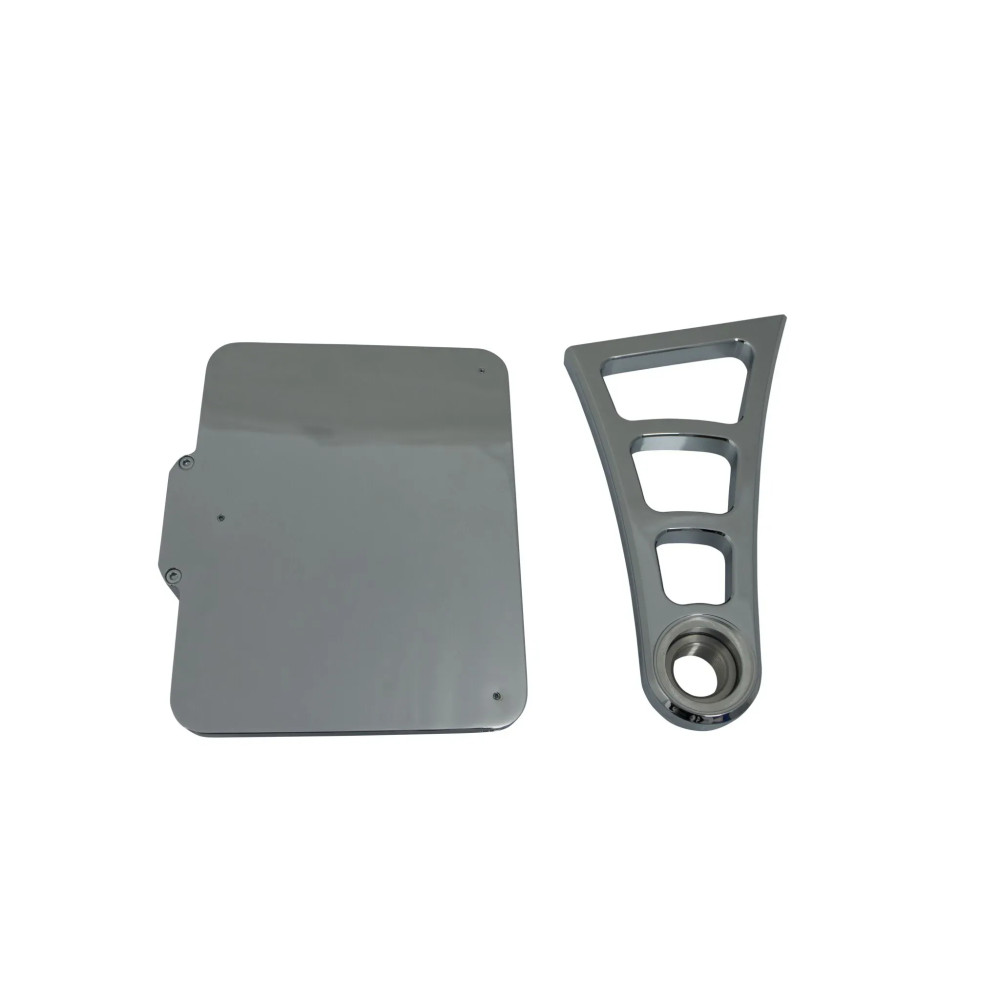 License Plate Side Mounts - with 1" Axle — 17 cm, 21 cm, Chrome