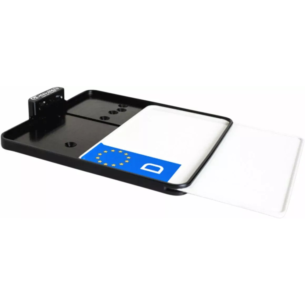 Slip-In License Plate Mounts — 20 cm × 18 cm, Black