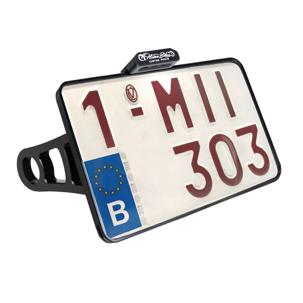 License Plate Side Mounts — 14 cm x 21 cm, 1" axle