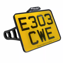 Side Mount License Plate Holder — 17.8 cm × 22.9 cm, black
