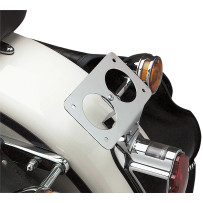 Laydown License Plate Mount — fits Harley Davidson®, rear mount, chrome
