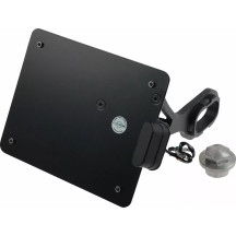 Placa de matrícula — 17 cm × 21 cm, negro