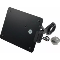 Placa de matrícula — 17 cm × 21 cm, negro