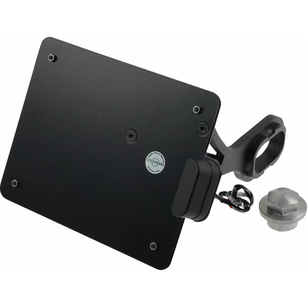 Placa de matrícula — 17 cm × 21 cm, negro