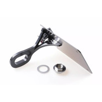 Placa de matrícula — 17 cm alto, 21 cm ancho, negro