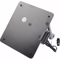 Soporte de matrícula — 17 cm × 21 cm, negro