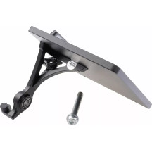 Soporte para matrícula — 20 cm × 18 cm, negro