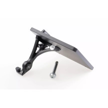Soporte para matrícula — 20 cm × 18 cm, negro
