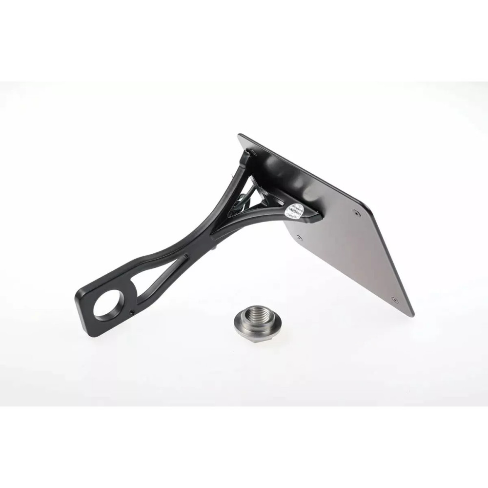 Soporte de matrícula — 17 cm alto, 17 cm ancho, negro