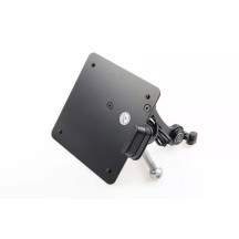 Placa de matrícula — 17 cm x 17 cm, negro